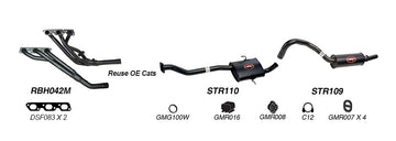 Redback Exhaust 2 1/2" System (Reuse OE Cats)  for Holden Commodore 04/1995 - 12/2000